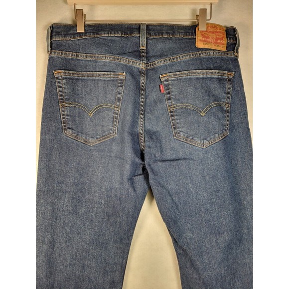 Levi's 559 Men's Jeans Size 36x32 Relaxed Straight Leg Denim Blue Jeans - Picture 8 of 11